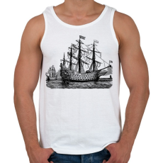 PRINTFASHION Hajó  - Férfi atléta - Fehér