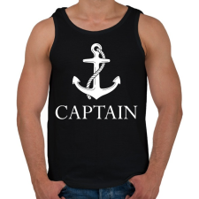 PRINTFASHION Hajó Kapitány - Férfi atléta - Fekete atléta, trikó