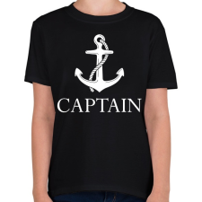 PRINTFASHION Hajó Kapitány - Gyerek póló - Fekete gyerek póló