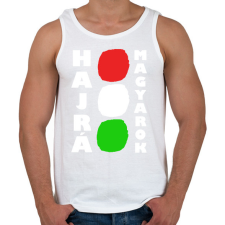 PRINTFASHION Hajrá Magyarok! - Férfi atléta - Fehér atléta, trikó