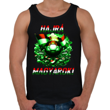 PRINTFASHION Hajrá Magyarok! - Férfi atléta - Fekete atléta, trikó