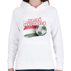 PRINTFASHION Hajrá magyarok - Női kapucnis pulóver - Fehér
