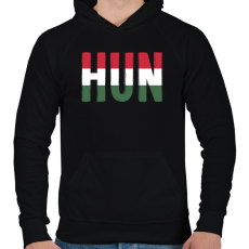 PRINTFASHION Hajrá Magyarország! - Férfi kapucnis pulóver - Fekete