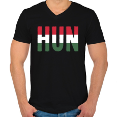 PRINTFASHION Hajrá Magyarország! - Férfi V-nyakú póló - Fekete