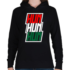 PRINTFASHION Hajrá Magyarország Póló - Női kapucnis pulóver - Fekete