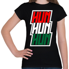 PRINTFASHION Hajrá Magyarország Póló - Női póló - Fekete női póló