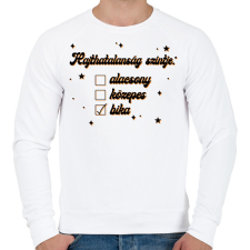 PRINTFASHION Hajthatatlanság szintje - Férfi pulóver - Fehér férfi pulóver, kardigán