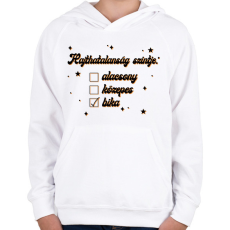 PRINTFASHION Hajthatatlanság szintje - Gyerek kapucnis pulóver - Fehér