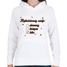 PRINTFASHION Hajthatatlanság szintje - Női kapucnis pulóver - Fehér