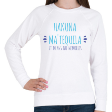PRINTFASHION Hakuna Ma'tequila - Női pulóver - Fehér női pulóver, kardigán