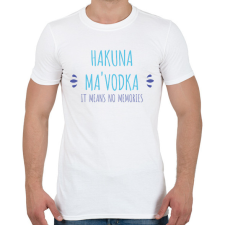 PRINTFASHION Hakuna Ma'vodka - Férfi póló - Fehér férfi póló