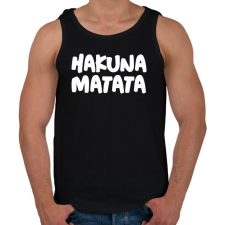 PRINTFASHION HAKUNA MATATA - Férfi atléta - Fekete atléta, trikó