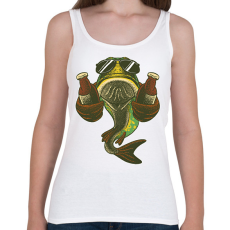 PRINTFASHION Hal és sör - Női atléta - Fehér