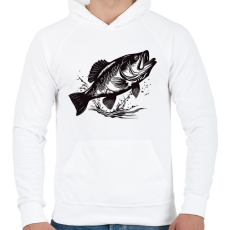 PRINTFASHION hal - Férfi kapucnis pulóver - Fehér