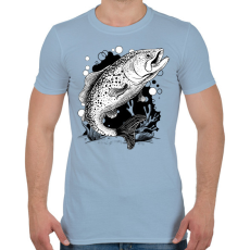 PRINTFASHION Hal - Férfi póló - Világoskék