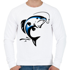 PRINTFASHION Hal - Férfi pulóver - Fehér férfi pulóver, kardigán