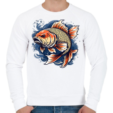 PRINTFASHION hal - Férfi pulóver - Fehér férfi pulóver, kardigán