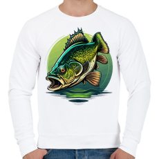 PRINTFASHION Hal - Férfi pulóver - Fehér