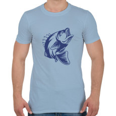 PRINTFASHION Hal/Fish - Férfi póló - Világoskék