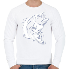 PRINTFASHION Hal/Fish - Férfi pulóver - Fehér