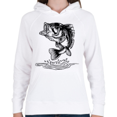 PRINTFASHION hal - Női kapucnis pulóver - Fehér