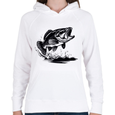 PRINTFASHION hal - Női kapucnis pulóver - Fehér női pulóver, kardigán