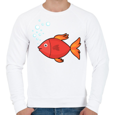 PRINTFASHION Halacska  - Férfi pulóver - Fehér