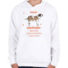 PRINTFASHION Halak - Bernáthegyi - Gyerek kapucnis pulóver - Fehér gyerek pulóver, kardigán