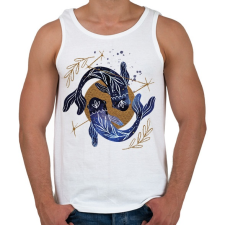 PRINTFASHION Halak - Férfi atléta - Fehér atléta, trikó