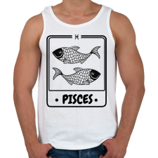 PRINTFASHION halak - Férfi atléta - Fehér atléta, trikó