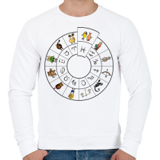 PRINTFASHION Halak - Férfi pulóver - Fehér