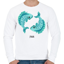 PRINTFASHION Halak - Férfi pulóver - Fehér férfi pulóver, kardigán