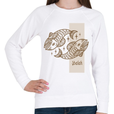 PRINTFASHION Halak horoszkóp - Női pulóver - Fehér
