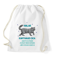 PRINTFASHION Halak - Karthauzi cica - Sportzsák, Tornazsák - Fehér tornazsák