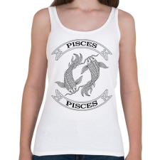 PRINTFASHION Halak - Női atléta - Fehér női trikó