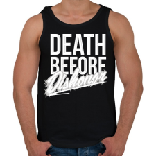 PRINTFASHION Halál mint a becstelenség - Férfi atléta - Fekete atléta, trikó