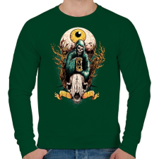 PRINTFASHION Halál szeme - Férfi pulóver - Sötétzöld férfi pulóver, kardigán