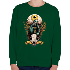 PRINTFASHION Halál szeme - Gyerek pulóver - Sötétzöld gyerek pulóver, kardigán