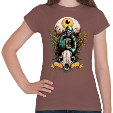 PRINTFASHION Halál szeme - Női póló - Mogyoróbarna