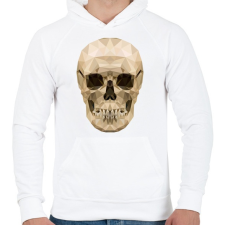 PRINTFASHION Halálfejes póló - Férfi kapucnis pulóver - Fehér férfi pulóver, kardigán