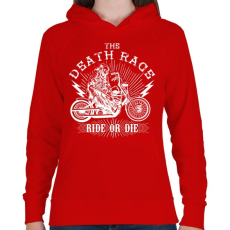 PRINTFASHION Halálfutam - Női kapucnis pulóver - Piros