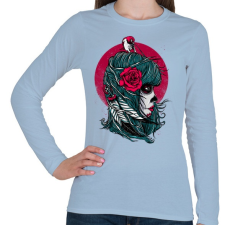 PRINTFASHION Halálmadár - Női hosszú ujjú póló - Világoskék női póló
