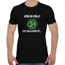 PRINTFASHION HALÁLMENTŐ - Férfi póló - Fekete férfi póló