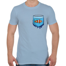 PRINTFASHION Halas zsebminta - Férfi póló - Világoskék férfi póló