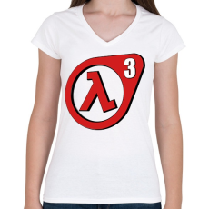 PRINTFASHION Half Life 3 - Női V-nyakú póló - Fehér