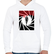 PRINTFASHION Half Life  - Férfi kapucnis pulóver - Fehér férfi pulóver, kardigán