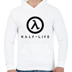 PRINTFASHION Half-Life logo - Férfi kapucnis pulóver - Fehér