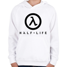 PRINTFASHION Half-Life logo - Gyerek kapucnis pulóver - Fehér gyerek pulóver, kardigán