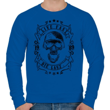 PRINTFASHION Halj meg utolsónak - Férfi pulóver - Királykék férfi pulóver, kardigán