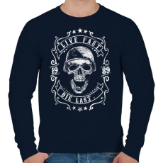 PRINTFASHION Halj meg utolsónak - Férfi pulóver - Sötétkék